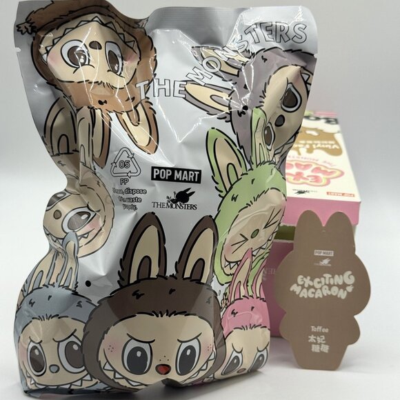 Pop Mart Labubu The Monsters Exciting Macaron Toffee, Open Box Sealed Bag - Picture 3 of 8